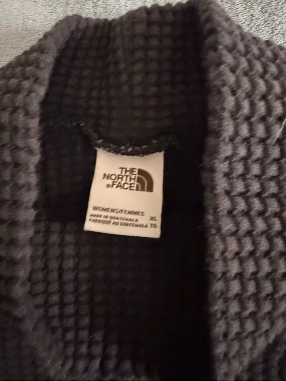 The North Face Men’s Black Waffle-Knit Crewneck Sweater